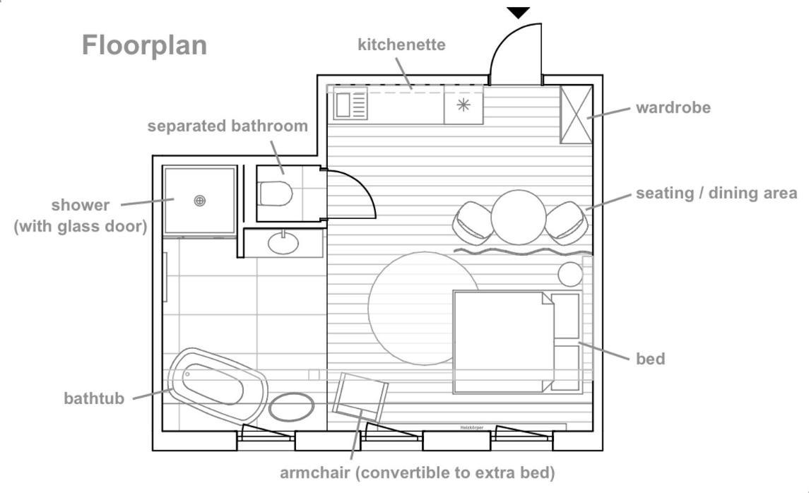 Zentrale 1-Zimmer-Ferienwohnung Mit Digitalem Check In Hof  Luaran gambar